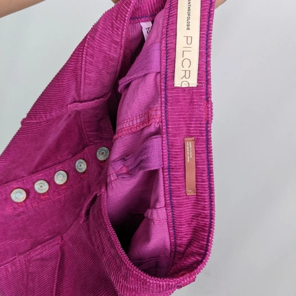 Anthropologie Pilcro and the Letterpress Talia Corduroy Mini Skirt Button Up 2 - Picture 11 of 12